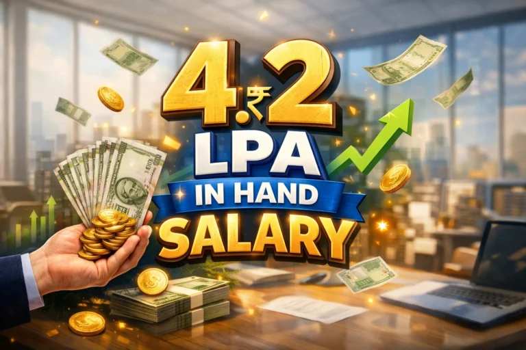4.2 lpa in hand salary