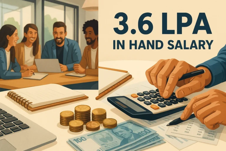 3.6 lpa in hand salary